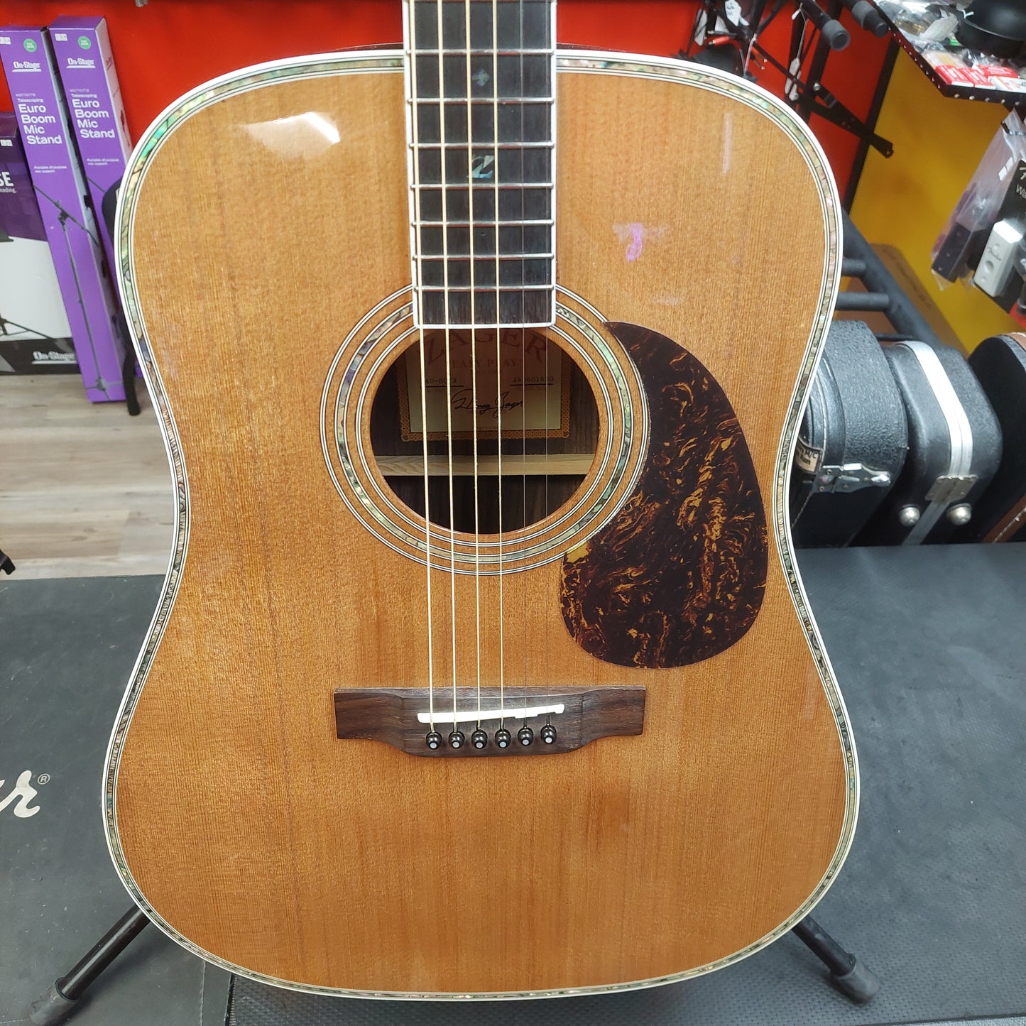 2024 Zager ZAD-80/N Acoustic Guitar - Natural Gloss w/ Grover Tuners & Hardshell Case SN# 240601650