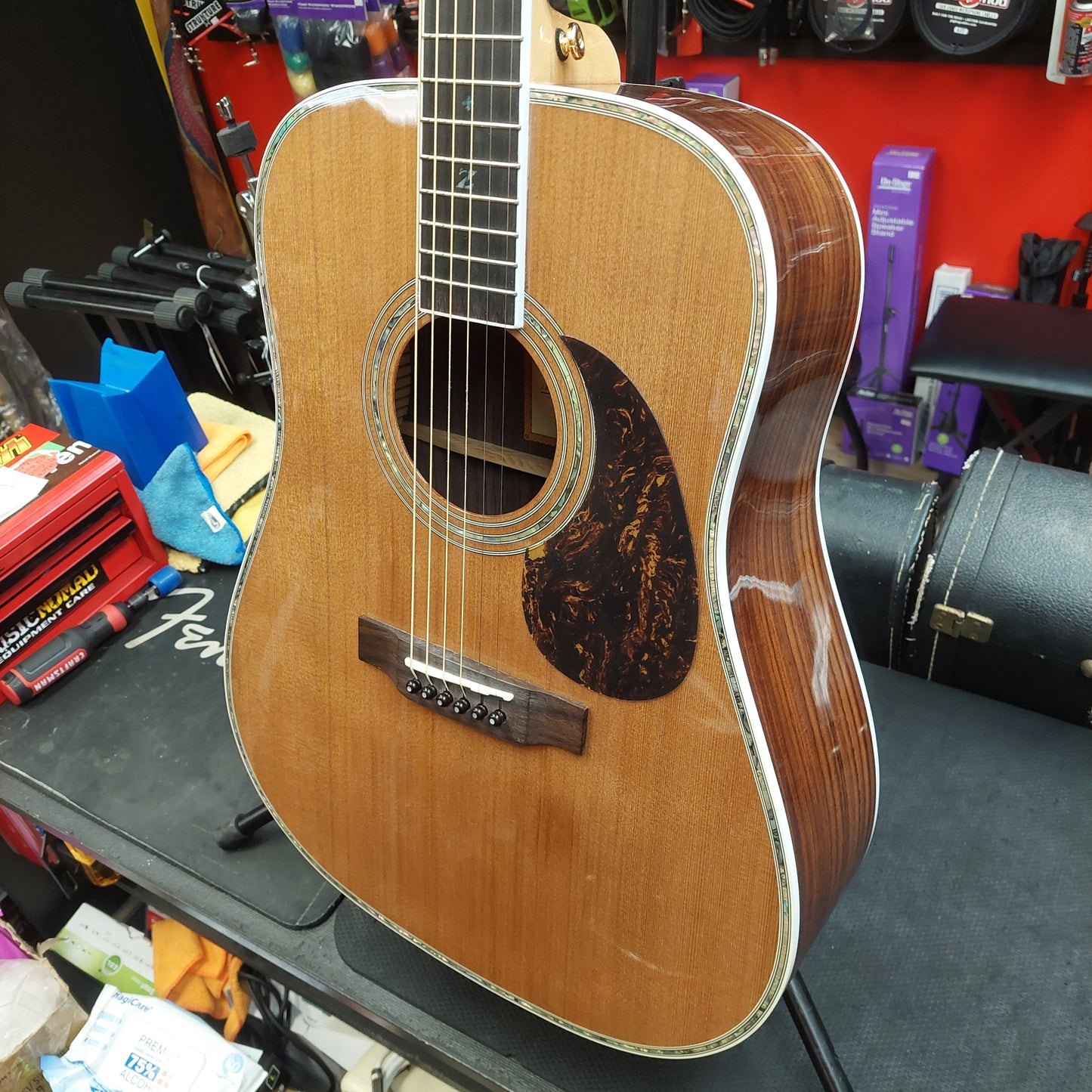 2024 Zager ZAD-80/N Acoustic Guitar - Natural Gloss w/ Grover Tuners & Hardshell Case SN# 240601650