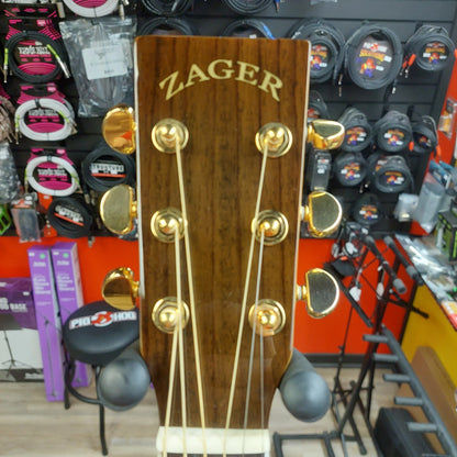 2024 Zager ZAD-80/N Acoustic Guitar - Natural Gloss w/ Grover Tuners & Hardshell Case SN# 240601650
