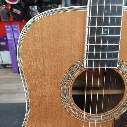2024 Zager ZAD-80/N Acoustic Guitar - Natural Gloss w/ Grover Tuners & Hardshell Case SN# 240601650