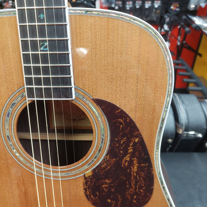 2024 Zager ZAD-80/N Acoustic Guitar - Natural Gloss w/ Grover Tuners & Hardshell Case SN# 240601650