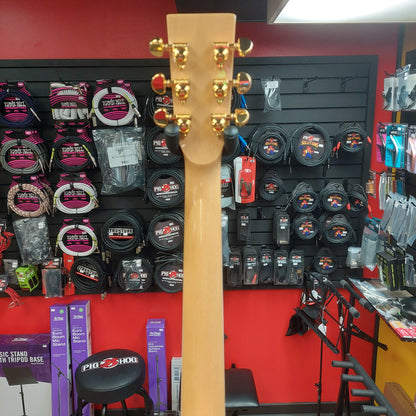 2024 Zager ZAD-80/N Acoustic Guitar - Natural Gloss w/ Grover Tuners & Hardshell Case SN# 240601650