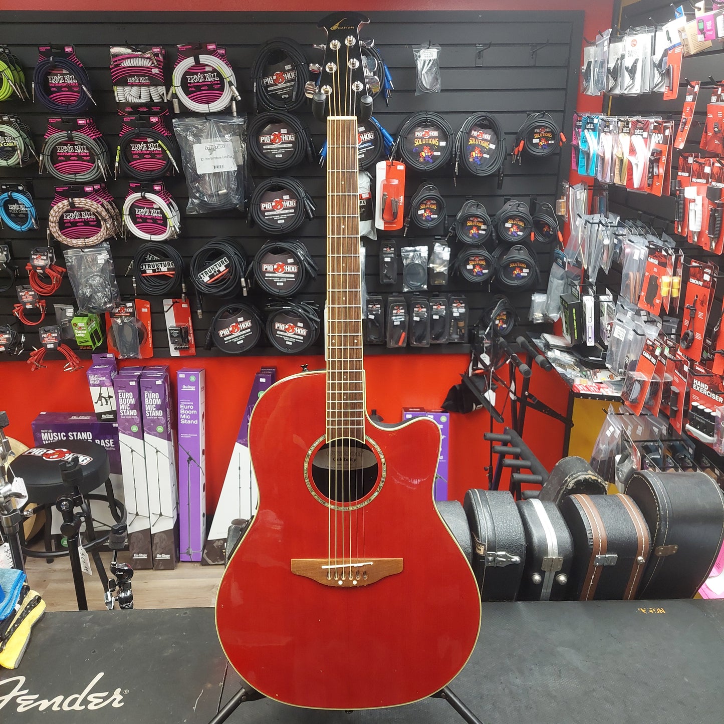 Mid 2000's Ovation Celebrity GC-057 Acoustic/Electric Guitar - Ruby Red SN# 7509842