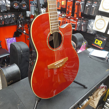 Mid 2000's Ovation Celebrity GC-057 Acoustic/Electric Guitar - Ruby Red SN# 7509842