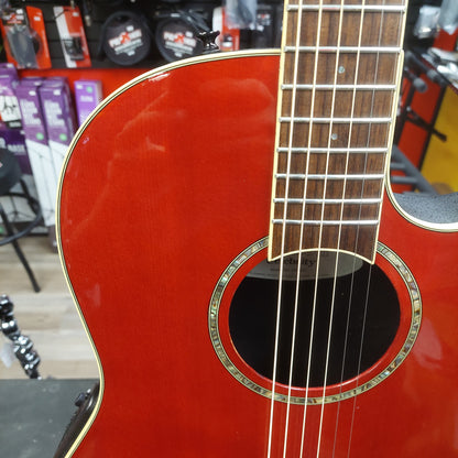 Mid 2000's Ovation Celebrity GC-057 Acoustic/Electric Guitar - Ruby Red SN# 7509842
