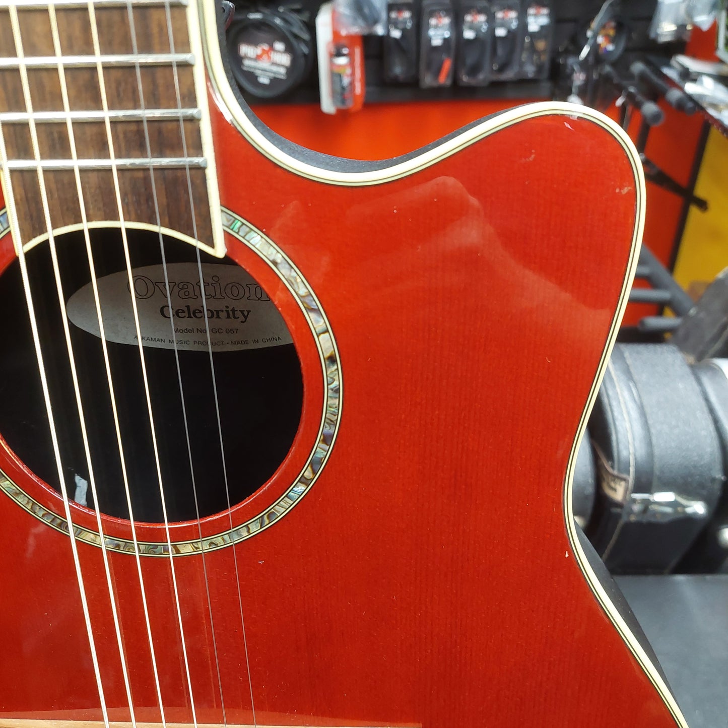 Mid 2000's Ovation Celebrity GC-057 Acoustic/Electric Guitar - Ruby Red SN# 7509842
