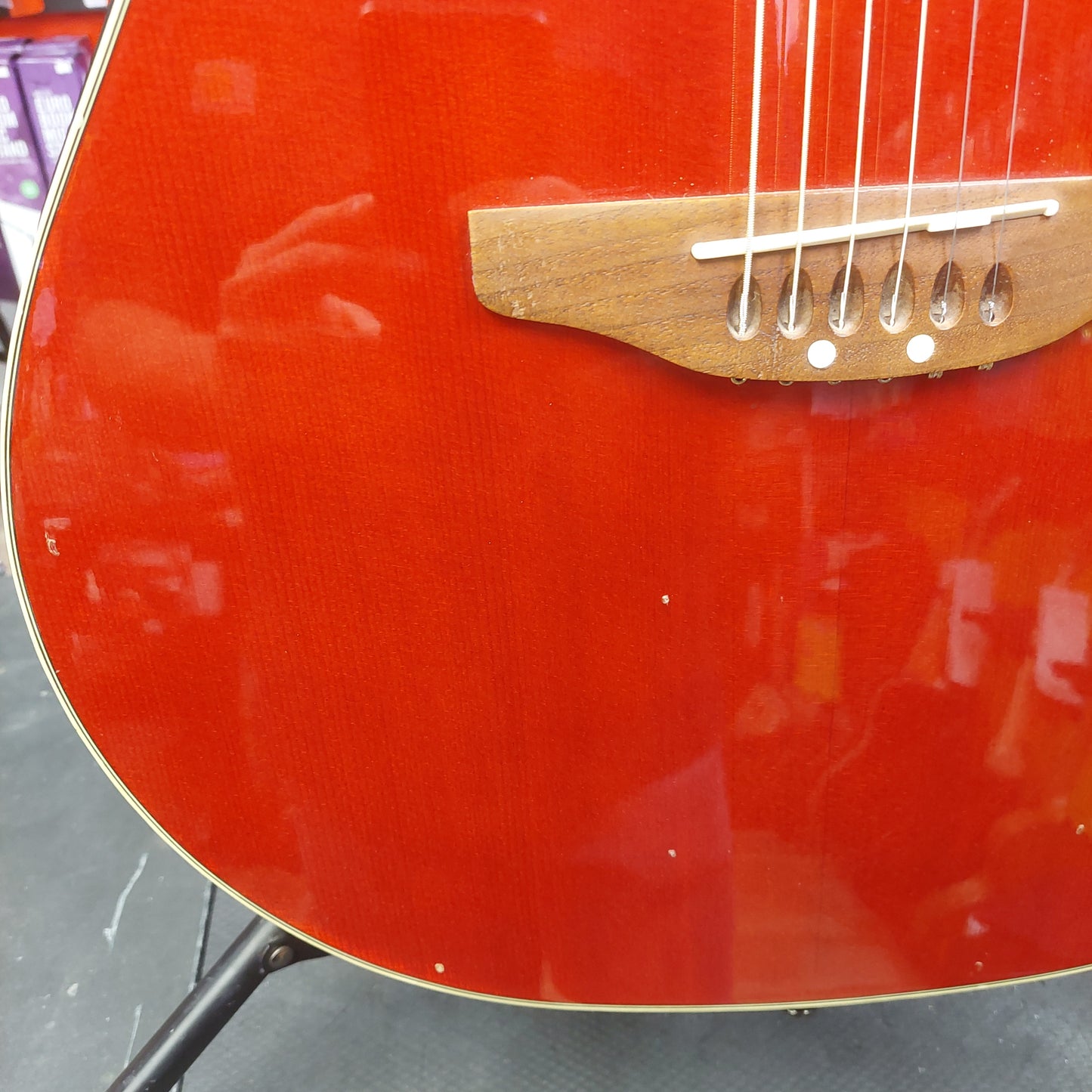 Mid 2000's Ovation Celebrity GC-057 Acoustic/Electric Guitar - Ruby Red SN# 7509842