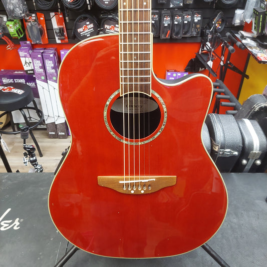 Mid 2000's Ovation Celebrity GC-057 Acoustic/Electric Guitar - Ruby Red SN# 7509842