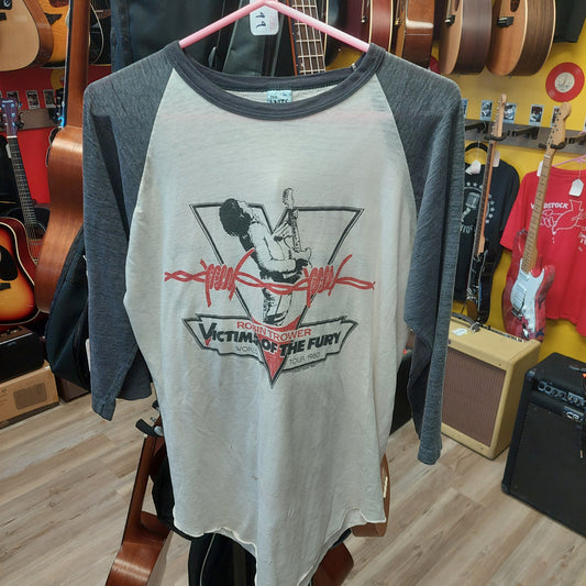 1980 Robin Trower Victims Of The Fury World Tour 3/4 Sleeve T Shirt - Large