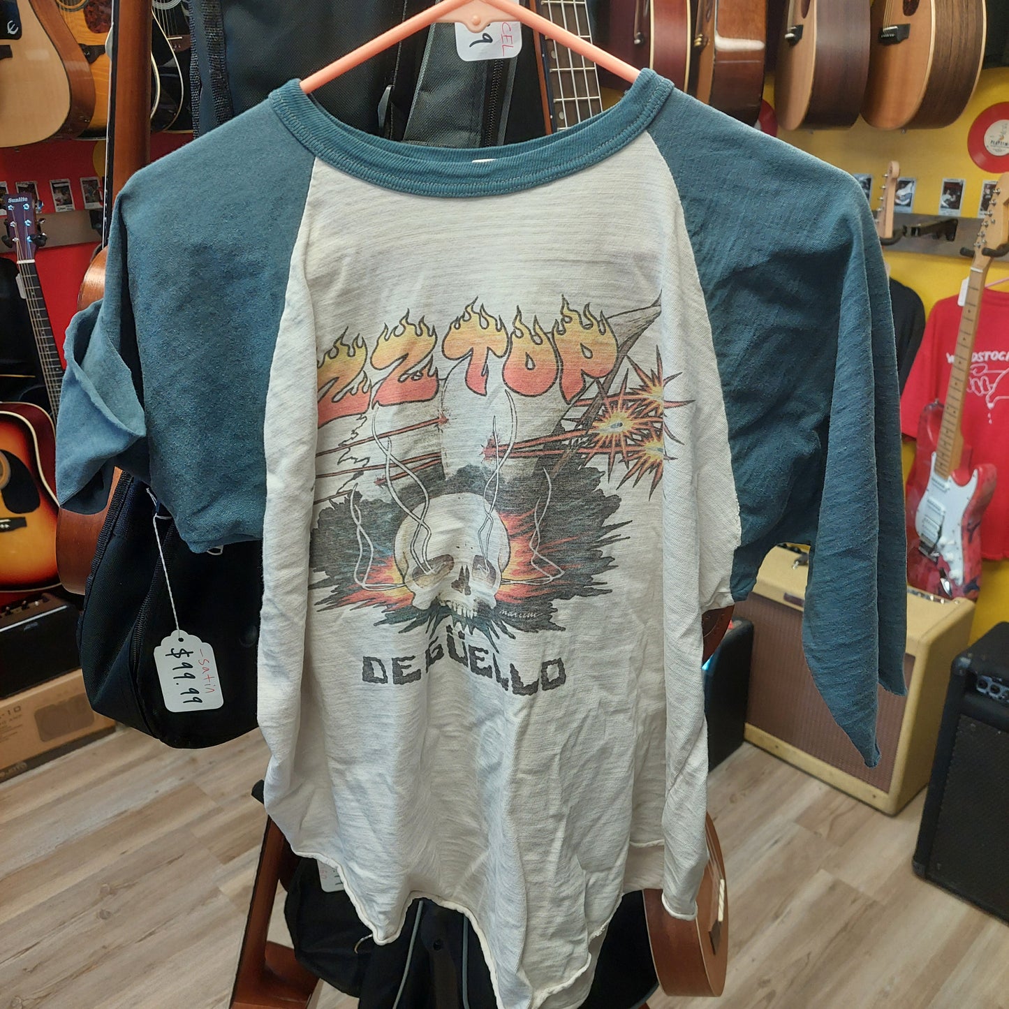 1980 ZZ Top DeGuello Tour 3/4 Sleeve T Shirt - Large