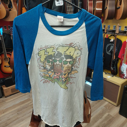 1980's Anvil ZZ Top 3/4 Sleeve Baseball T-Shirt - Medium