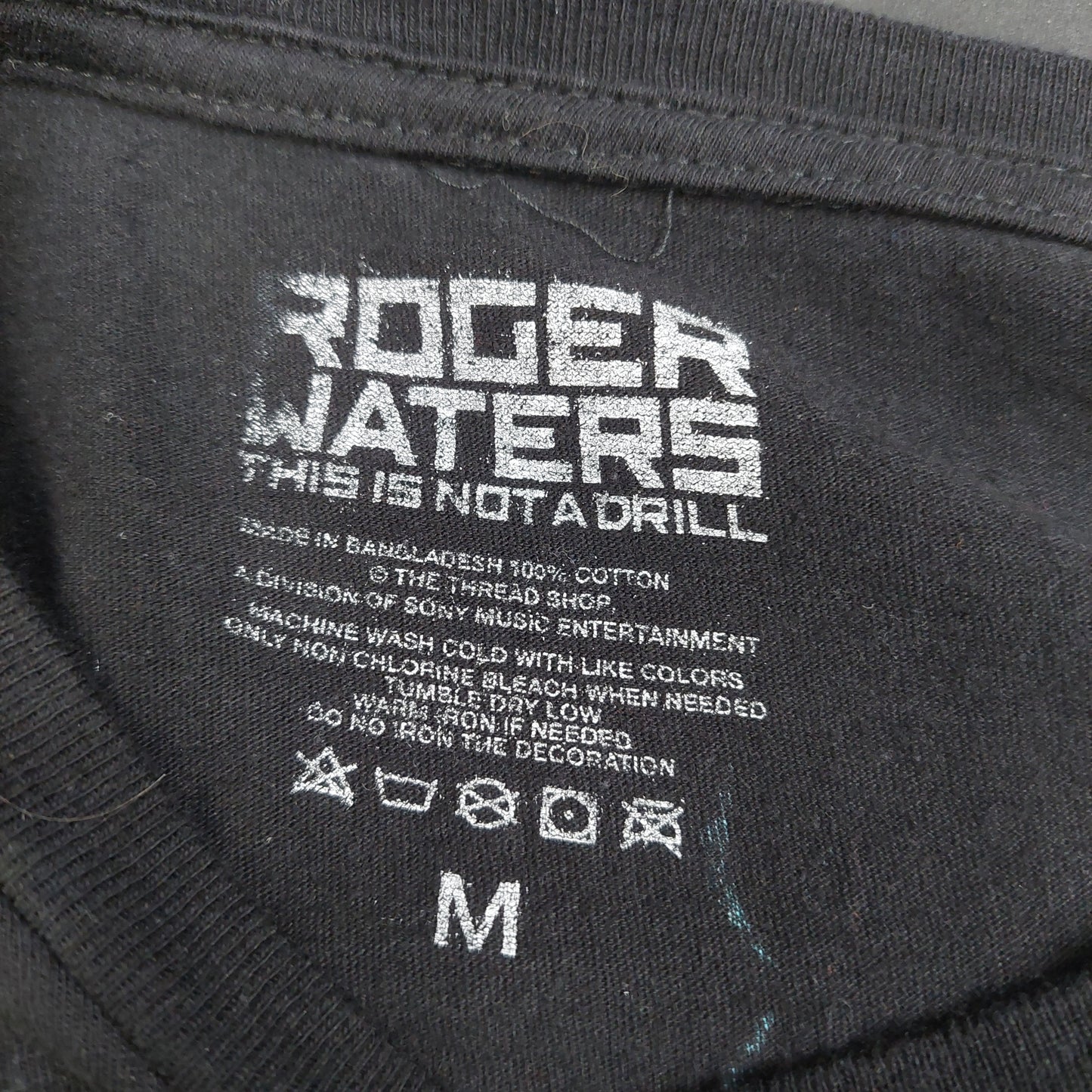 Roger Waters This Is Not A Drill Tee Shirt - Medium