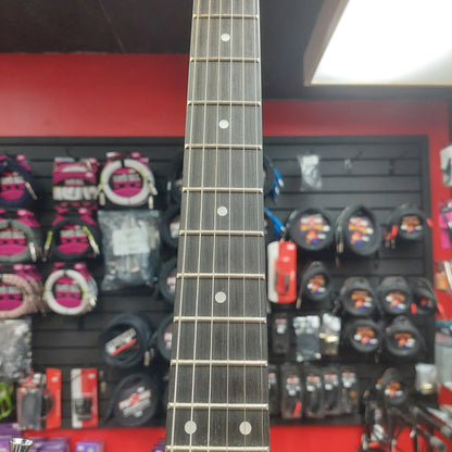 Glarry HH Electric Guitar - Black & Blue Lightning Graphic Finish (USED)
