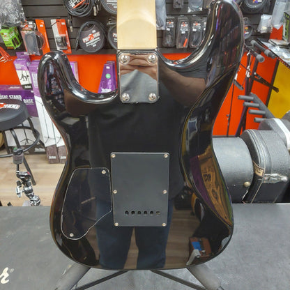 Glarry HH Electric Guitar - Black & Blue Lightning Graphic Finish (USED)