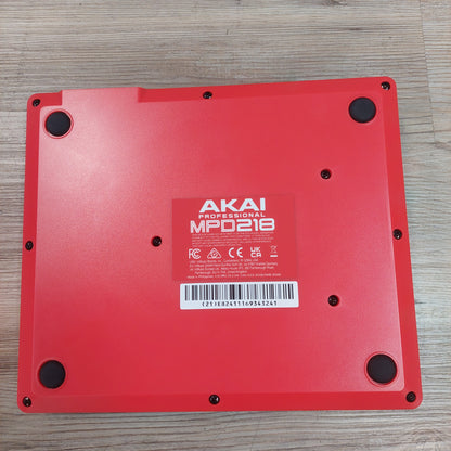 AKAI MPD218 Midi Pad Controller - Black & Red w/ original box, Manual & USB Cable SN# 694318016930 (USED)