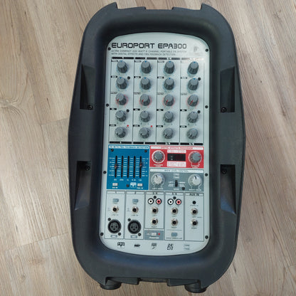 Behringer Europort EPA300 Portable PA System w/ Speaker Cables & Power Cable (USED)
