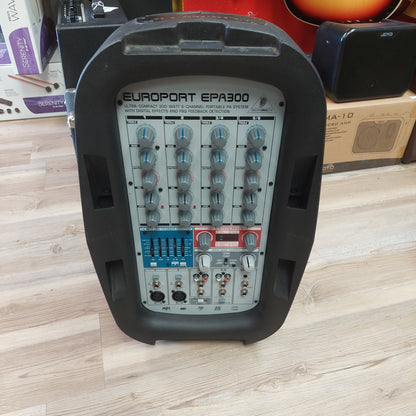 Behringer Europort EPA300 Portable PA System w/ Speaker Cables & Power Cable (USED)