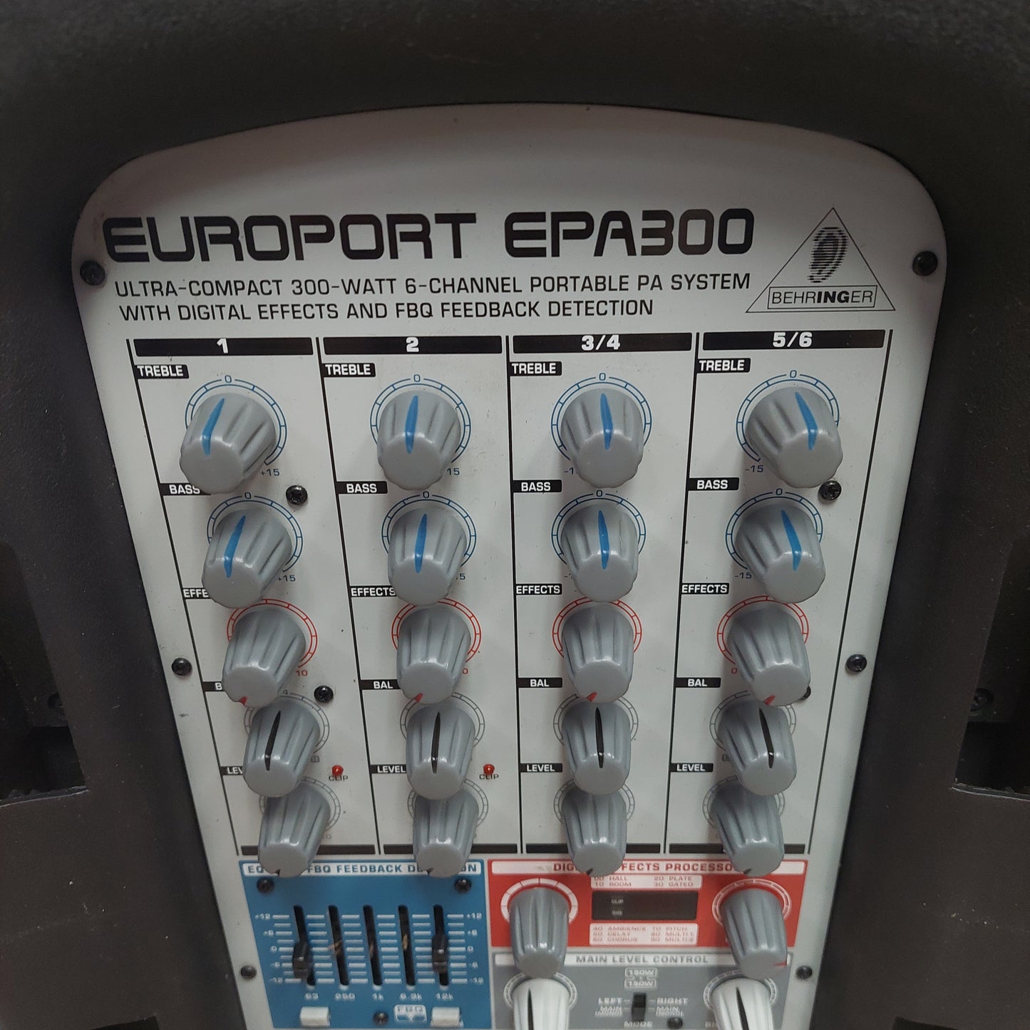 Behringer Europort EPA300 Portable PA System w/ Speaker Cables & Power Cable (USED)
