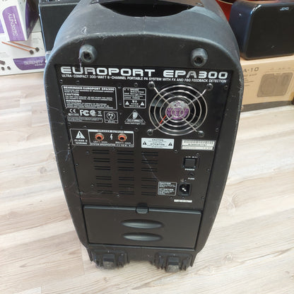 Behringer Europort EPA300 Portable PA System w/ Speaker Cables & Power Cable (USED)