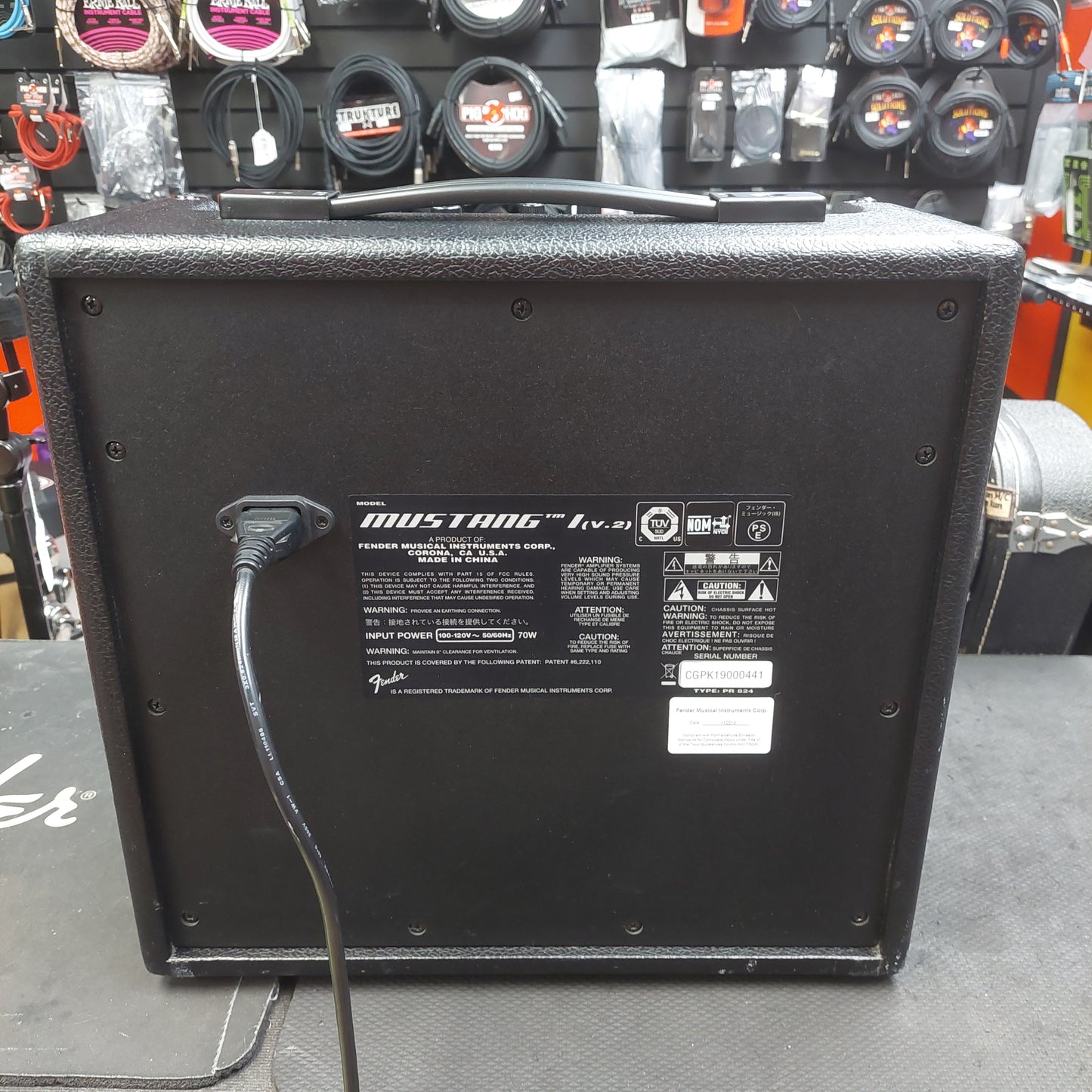 2019 Fender Mustang 1 (V.2) 20 Watt 120V 1x8" Modeling Guitar Combo Amplifier SN# CGPK19000441