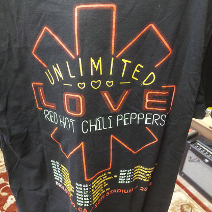 2022 Red Hot Chili Peppers "Unlimited Love Tour" T-Shirt - Black - Medium (USED)