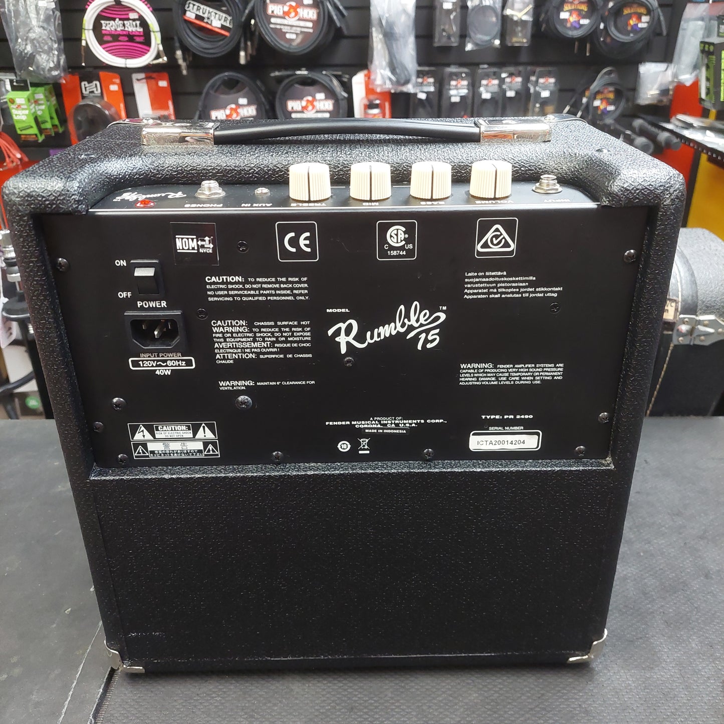 2020 Fender Rumble 15 (V3) Bass Amplifier 15 Watts, 120V SN# ICTA20014204