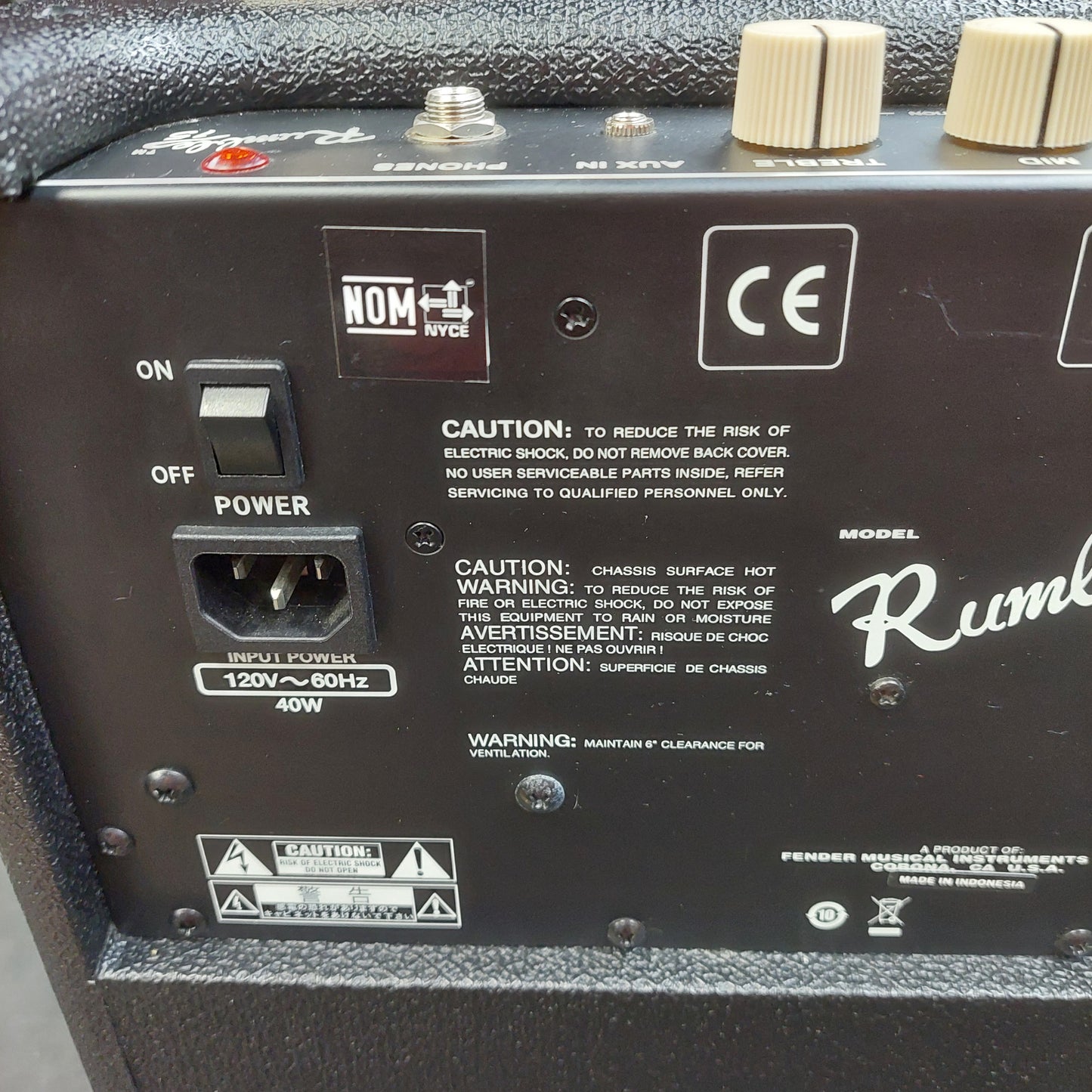 2020 Fender Rumble 15 (V3) Bass Amplifier 15 Watts, 120V SN# ICTA20014204