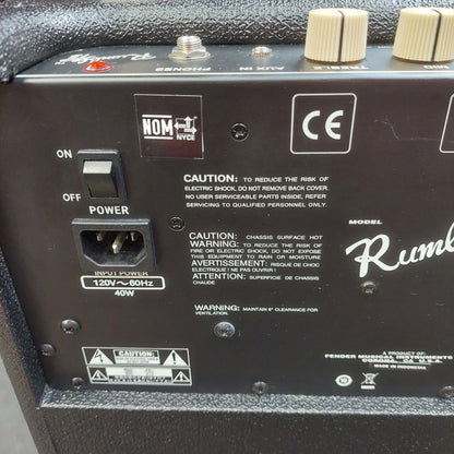 2020 Fender Rumble 15 (V3) Bass Amplifier 15 Watts, 120V SN# ICTA20014204