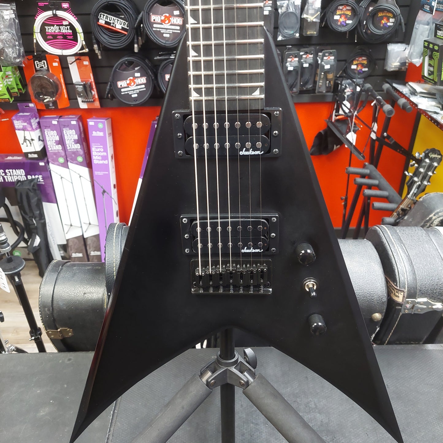 2025 Jackson JS Series King V JS22-7 KV HT, Amaranth Fingerboard - Satin Black SN# CWJ25056979