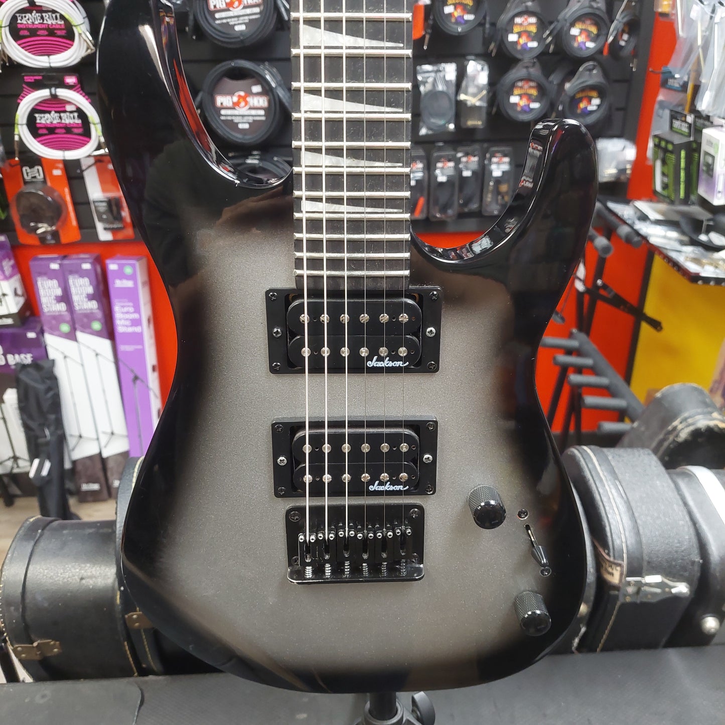 2024 Jackson JS Series Dinky Minion JS1X Electric Guitar - Silver Burst - SN# CWJ2439396