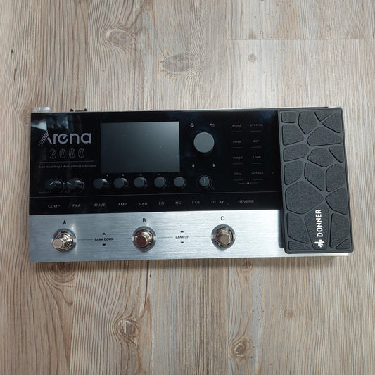 Donner Arena 2000 Amp Modeling/Multi-Effects Processor Pedal w/ Original Box & Power Supply (USED) SN#SN25011600000580