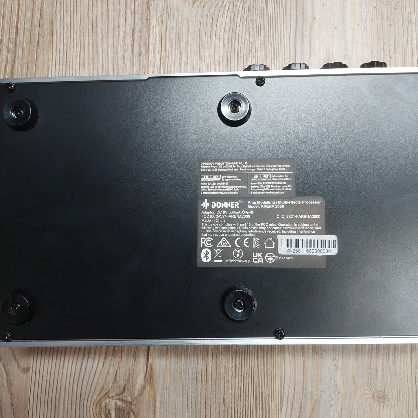 Donner Arena 2000 Amp Modeling/Multi-Effects Processor Pedal w/ Original Box & Power Supply (USED) SN#SN25011600000580