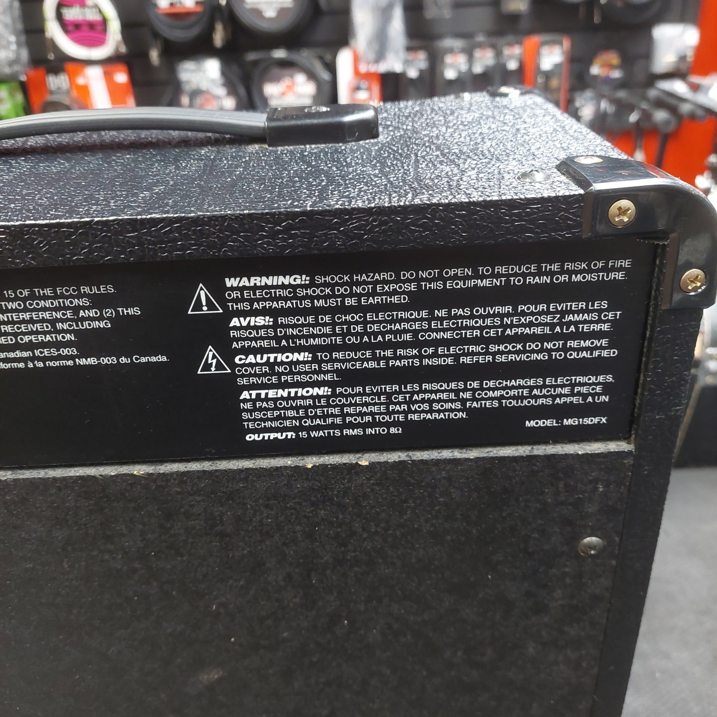 2000's Marshall MG15DFX 15 WATT Guitar Amplifier (USED) "Sold As Is" Has Broken Know & Effects Don't Work