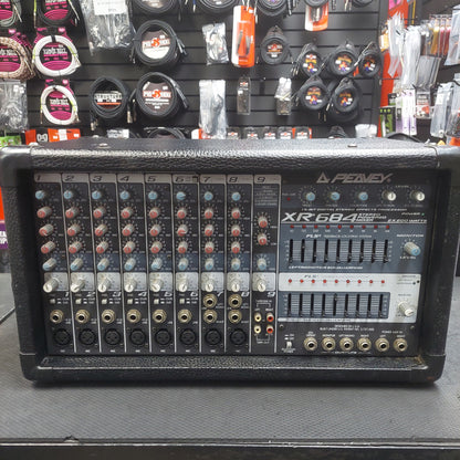 2000's Peavey XR684 Stereo Powered Mixer 2x200 Watts w/ Power Cable SN# 11077196 "Made In USA"
