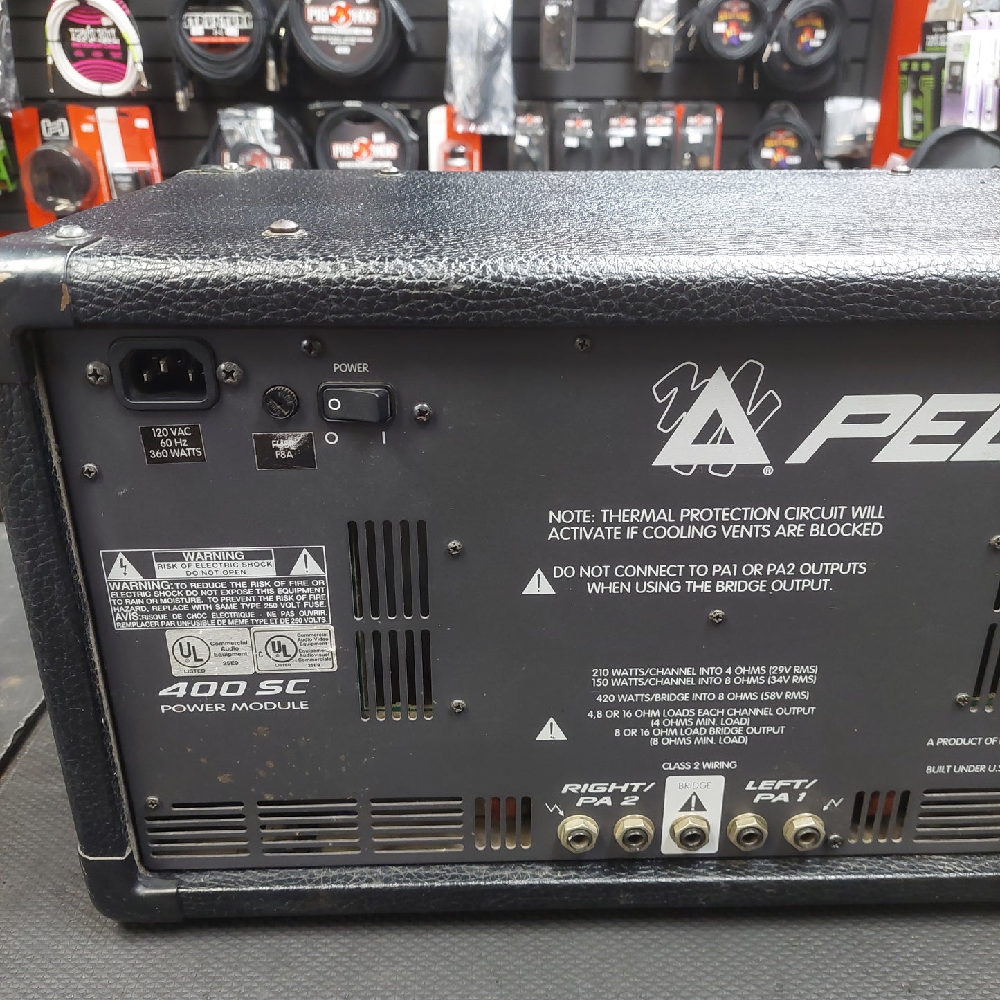 2000's Peavey XR684 Stereo Powered Mixer 2x200 Watts w/ Power Cable SN# 11077196 "Made In USA"
