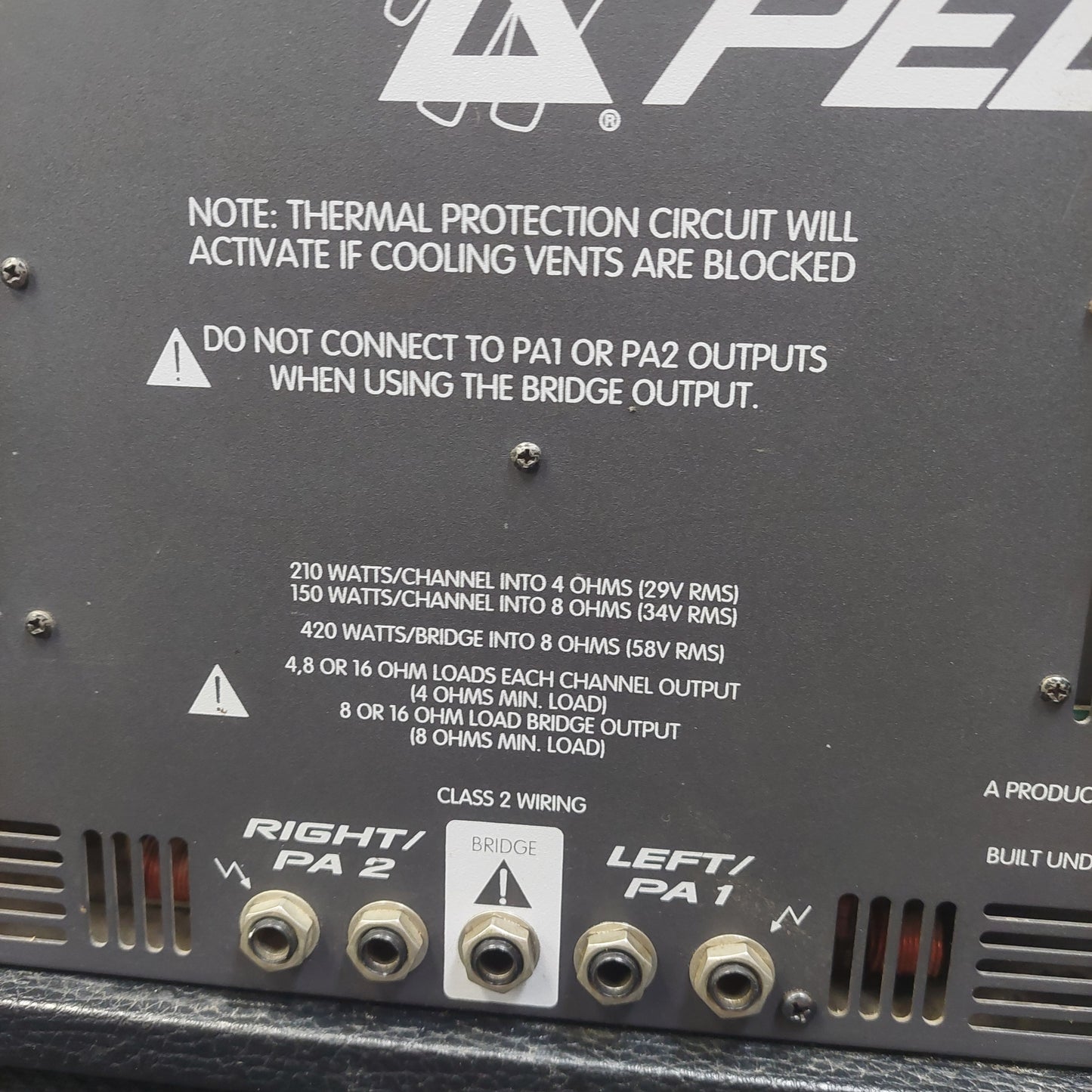 2000's Peavey XR684 Stereo Powered Mixer 2x200 Watts w/ Power Cable SN# 11077196 "Made In USA"