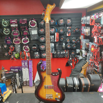 1960's Avalon "The Shaggs" AV-1B 4-String Bass Guitar - Tiger Maple Sunburst "Made In Japan"