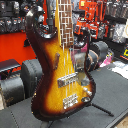1960's Avalon "The Shaggs" AV-1B 4-String Bass Guitar - Tiger Maple Sunburst "Made In Japan"