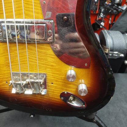 1960's Avalon "The Shaggs" AV-1B 4-String Bass Guitar - Tiger Maple Sunburst "Made In Japan"