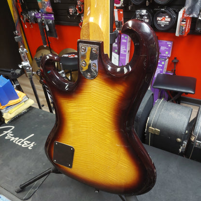 1960's Avalon "The Shaggs" AV-1B 4-String Bass Guitar - Tiger Maple Sunburst "Made In Japan"