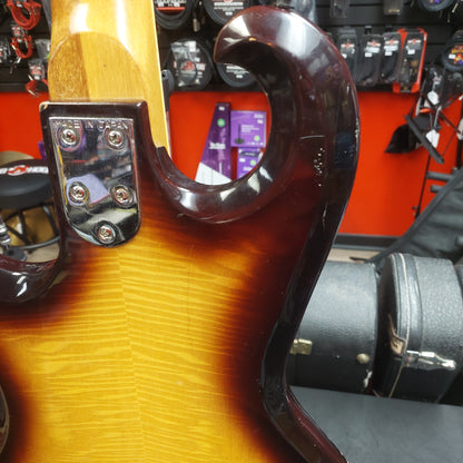 1960's Avalon "The Shaggs" AV-1B 4-String Bass Guitar - Tiger Maple Sunburst "Made In Japan"