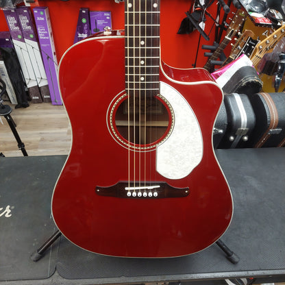 2015 Fender SCE CAR Pearl Sonoran Acoustic/Electric Guitar - Cany Apple Red w/ Pearl Binding SN# CSG15000430