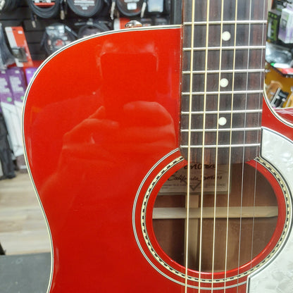 2015 Fender SCE CAR Pearl Sonoran Acoustic/Electric Guitar - Cany Apple Red w/ Pearl Binding SN# CSG15000430