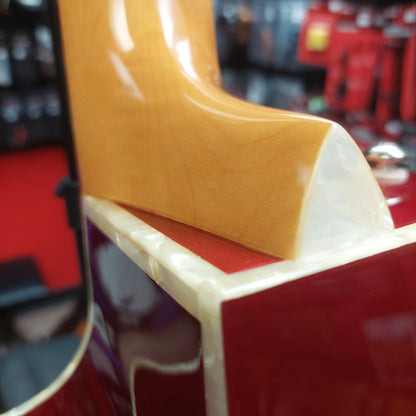2015 Fender SCE CAR Pearl Sonoran Acoustic/Electric Guitar - Cany Apple Red w/ Pearl Binding SN# CSG15000430