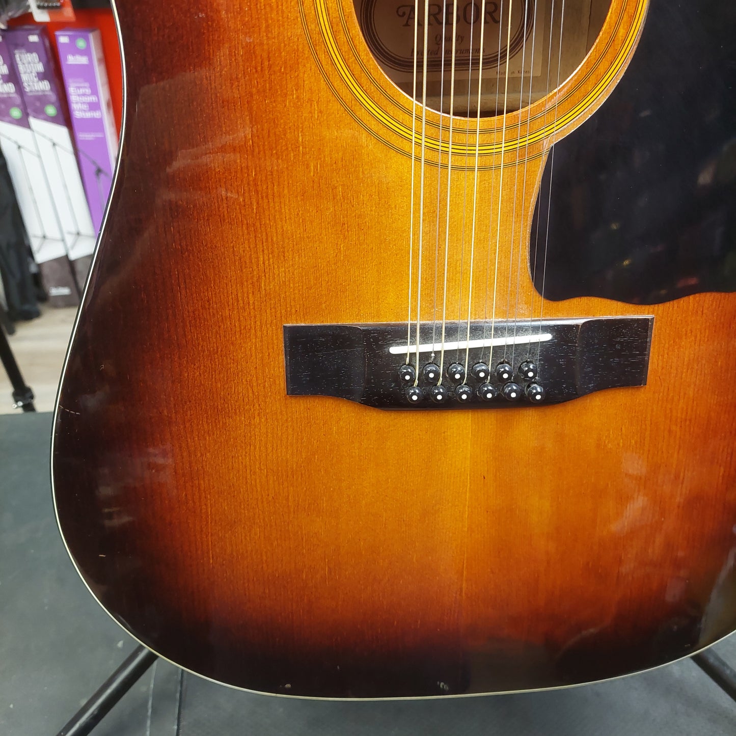 2006 Arbor D10TS12 12-String Acoustic Guitar - Sunburst SN# 060102 "Made In Korea"