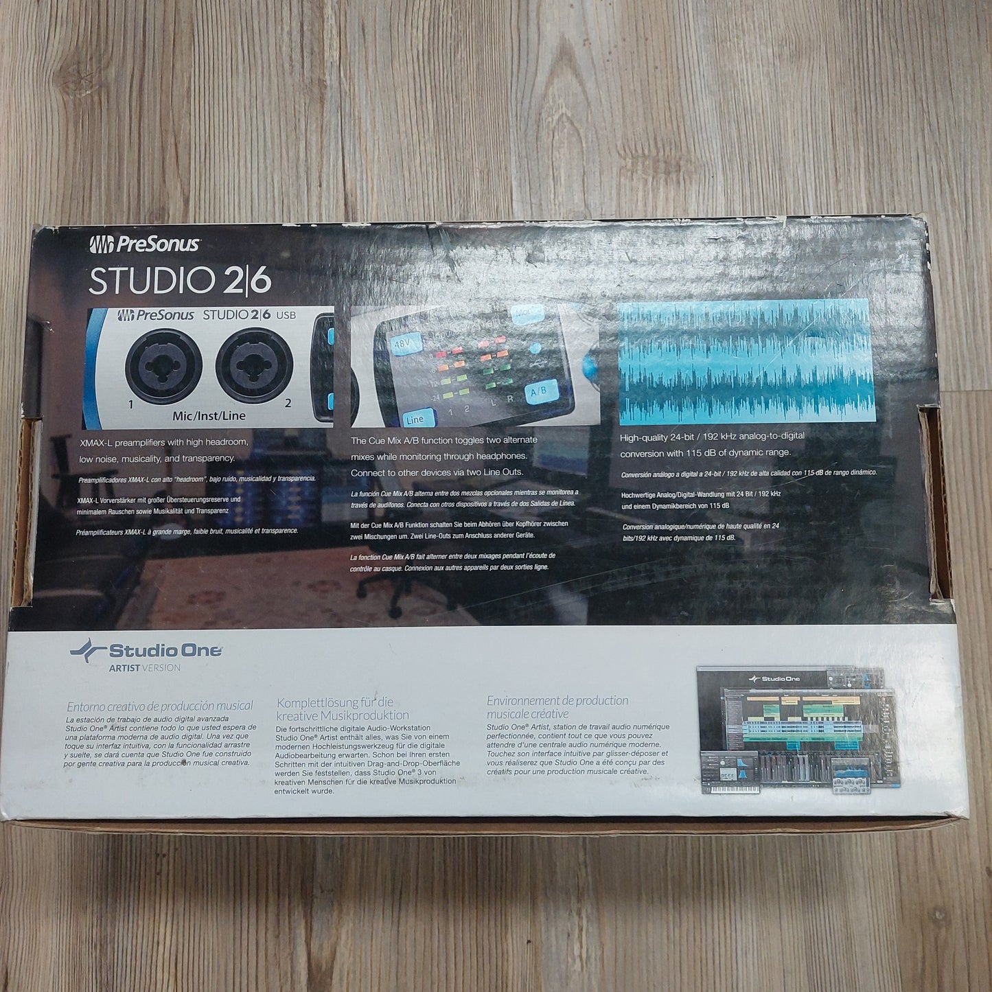 PreSonus STUDIO 2/6 24-bit / 192 kHz 2x4 USB 2.0 Recording System w/ Original Box (USED) SN# ST2E17118352