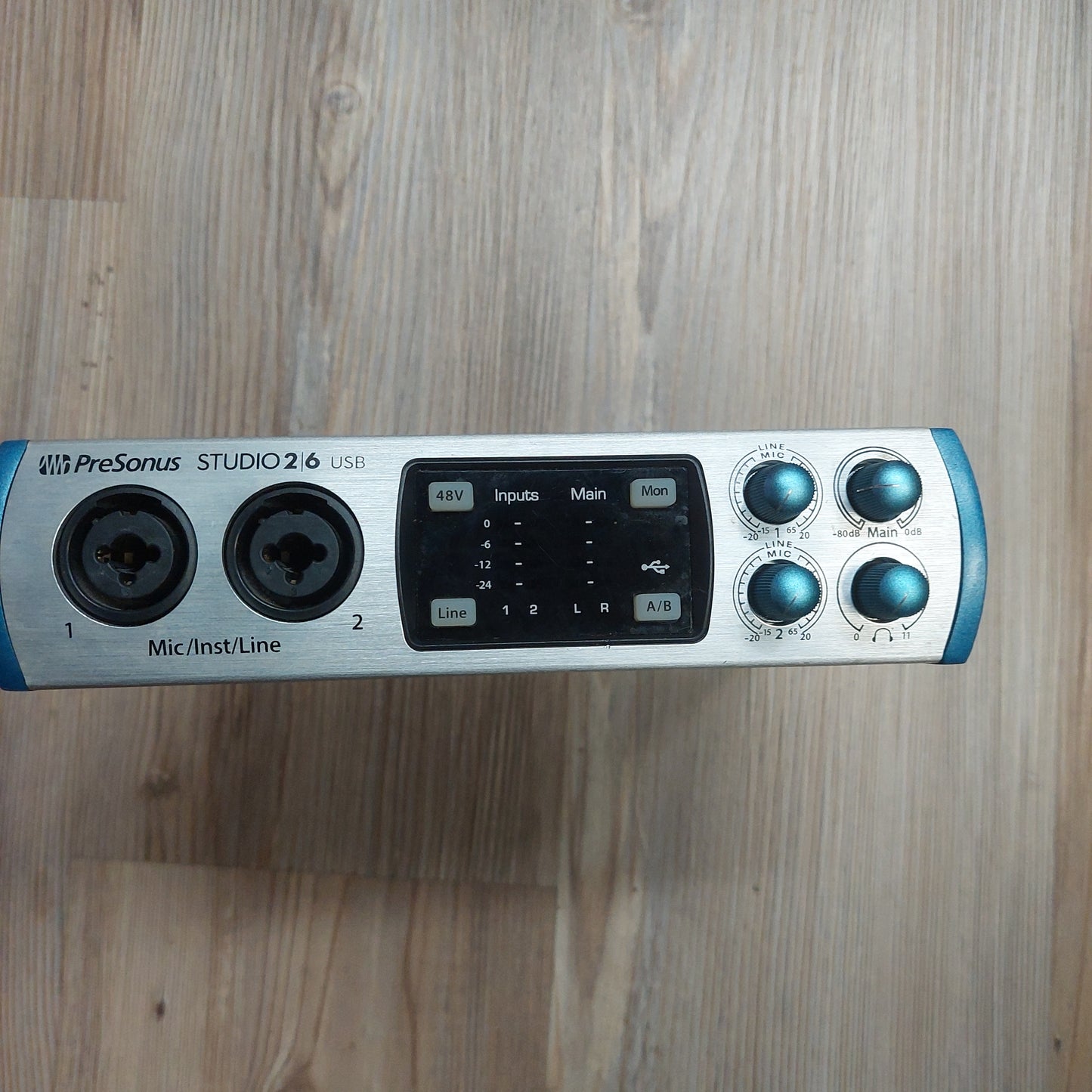 PreSonus STUDIO 2/6 24-bit / 192 kHz 2x4 USB 2.0 Recording System w/ Original Box (USED) SN# ST2E17118352