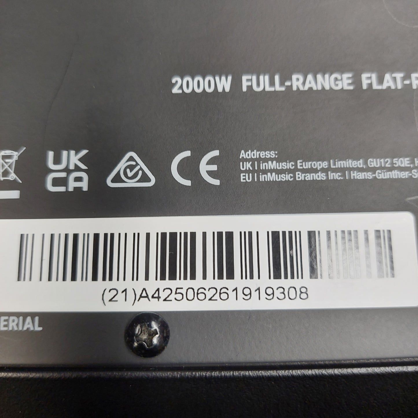 HeadRush FRFR-108 2000W Full-Range Flat Response 1x8" Powered Cabinet w/ Power Cable (USED) SN#(21)A4250626193081