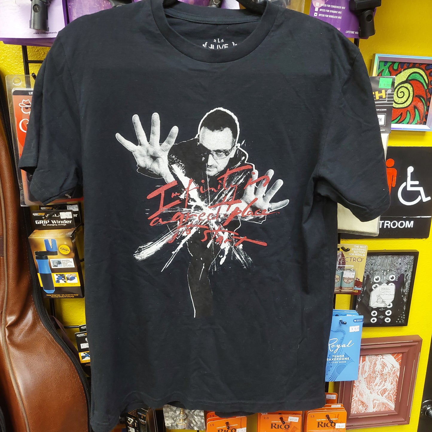 U2 360 Tour "Infinity Is A Great Place To Start" T-Shirt - Black - Large (USED)