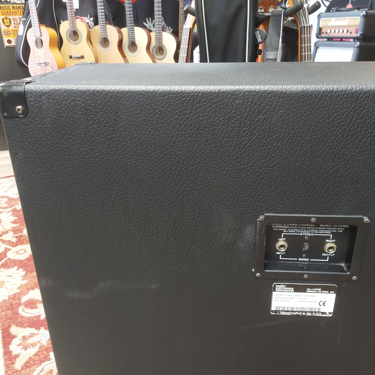 2000's Peavey 412MS 4x12" Slant Guitar Speaker Cabinet 240 Watt (USED) SN# 11714648 "Made In USA"